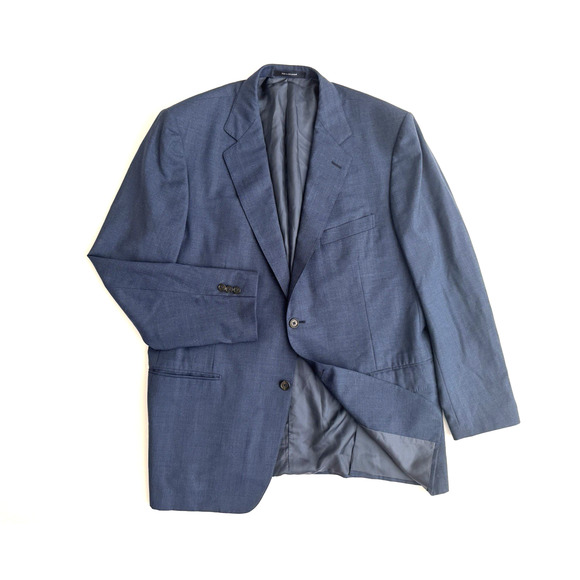 Ermenegildo Zegna Blazer High-Performance Superfine Wool 46R Navy Blue 2-Button